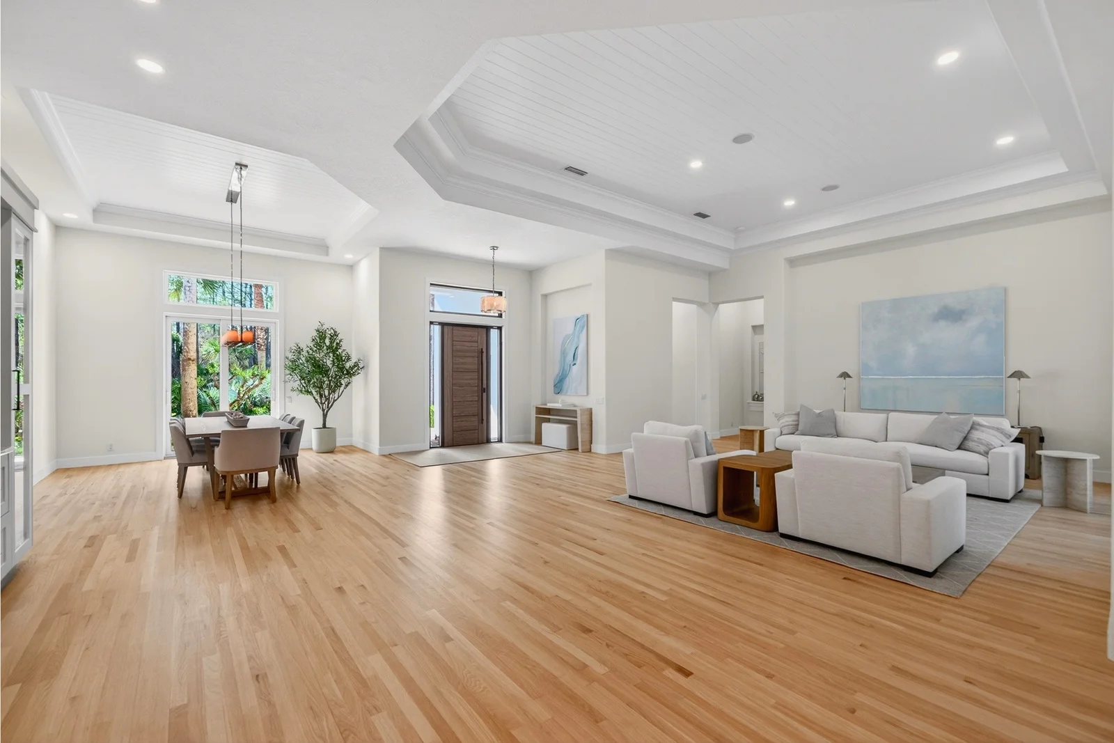 Gallery 13 Wide great room remodel with tray ceiling and dining nook in Venice FL